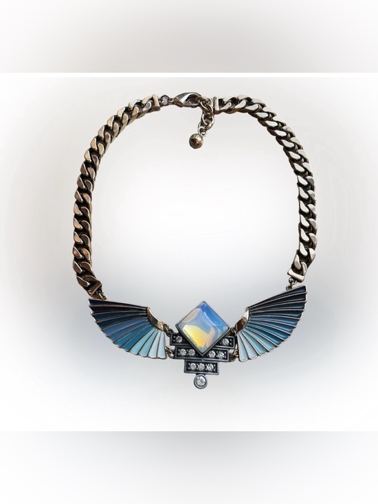 Lulu Frost Jewelry - Signed Lulu Frost Multicolor Gold-Tone Statement Necklace